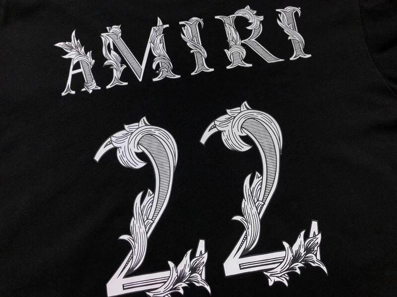 Playera Amiri 22 Logo-Print White Black
