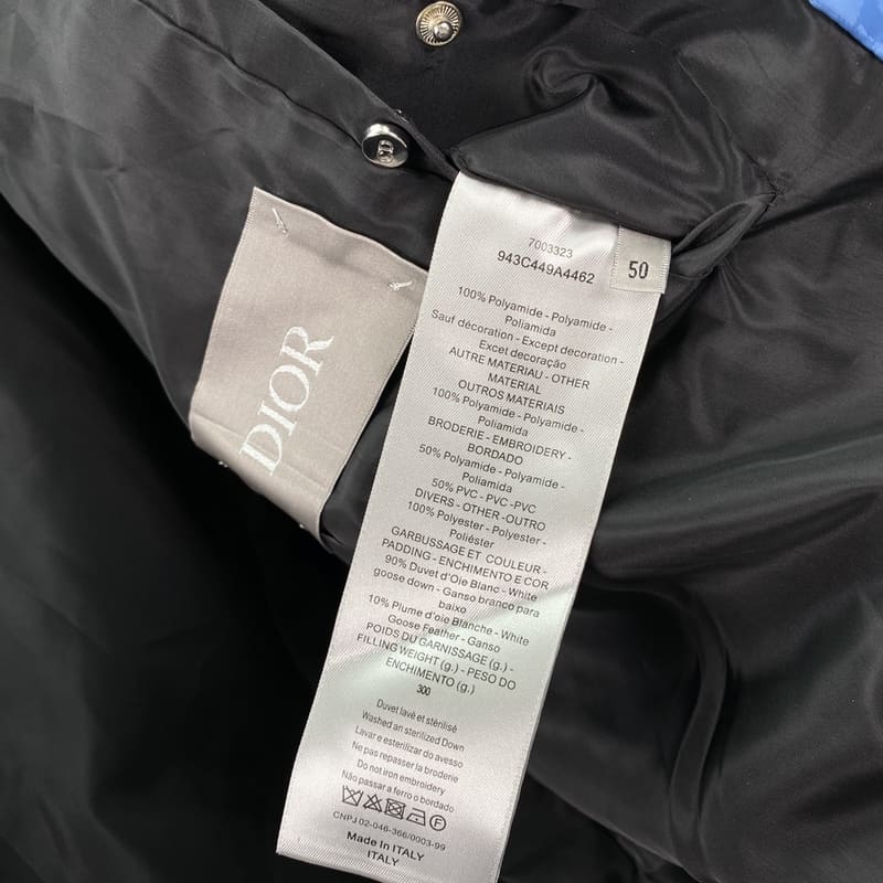 Chamarra Puffer Dior Oblique Negro