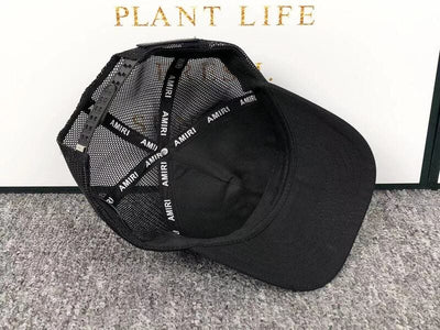 Gorra Amiri Trucker AM Paint Drip Logo Negro