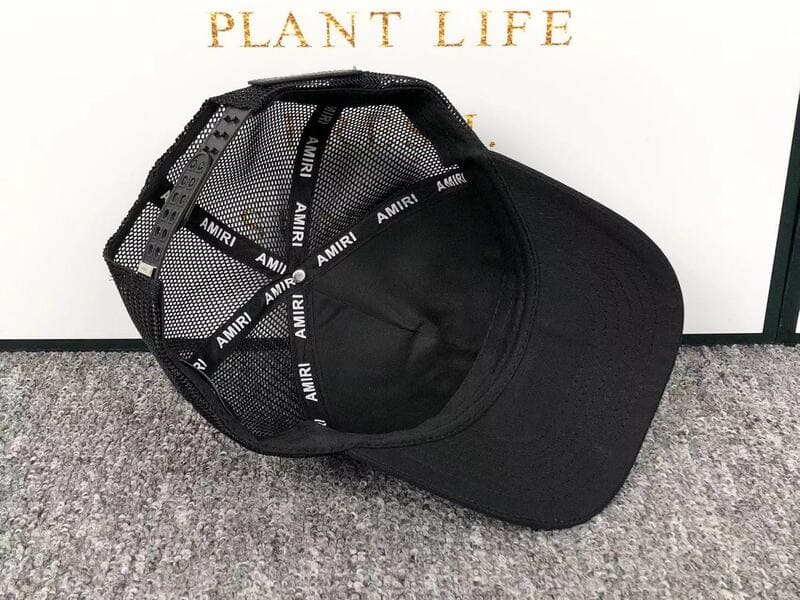 Gorra Amiri Trucker AM Paint Drip Logo Negro