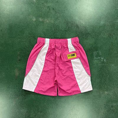 Shorts Corteiz Rosa Blanco