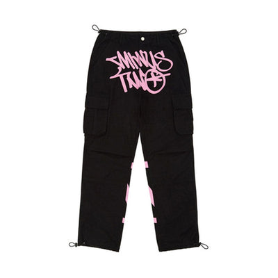 Pantalón Minus Two Cargo Negro/Rosa