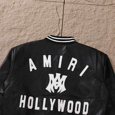 Chamarra Amiri MA Hollywood bomber Leather Black