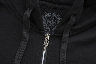 Moletom Chrome Hearts Horseshoe Floral Negro