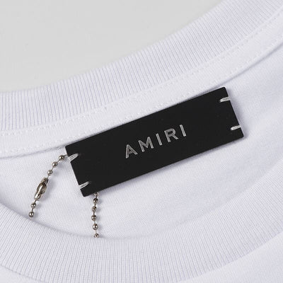 Playera Amiri Staggered Chrome Blanca