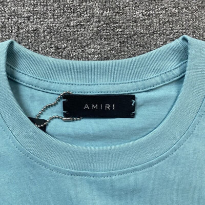 Playera Amiri Staggered Logo Azul