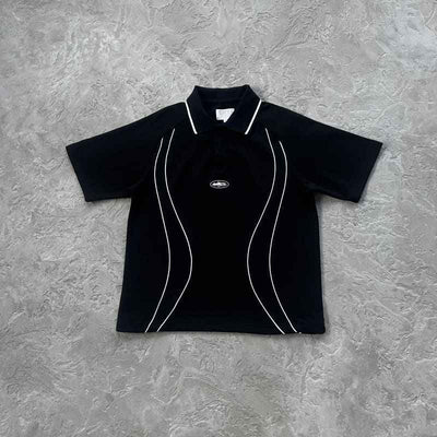 Conjunto Corteiz Island Pique Polo Negro