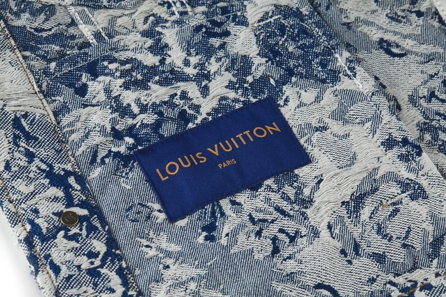 Chamarra Louis Vuitton Distressed Floral Denim