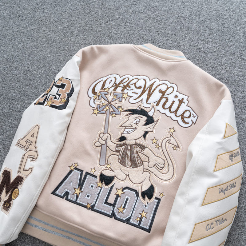 Chamarra Varsity Off-White x AC Milan
