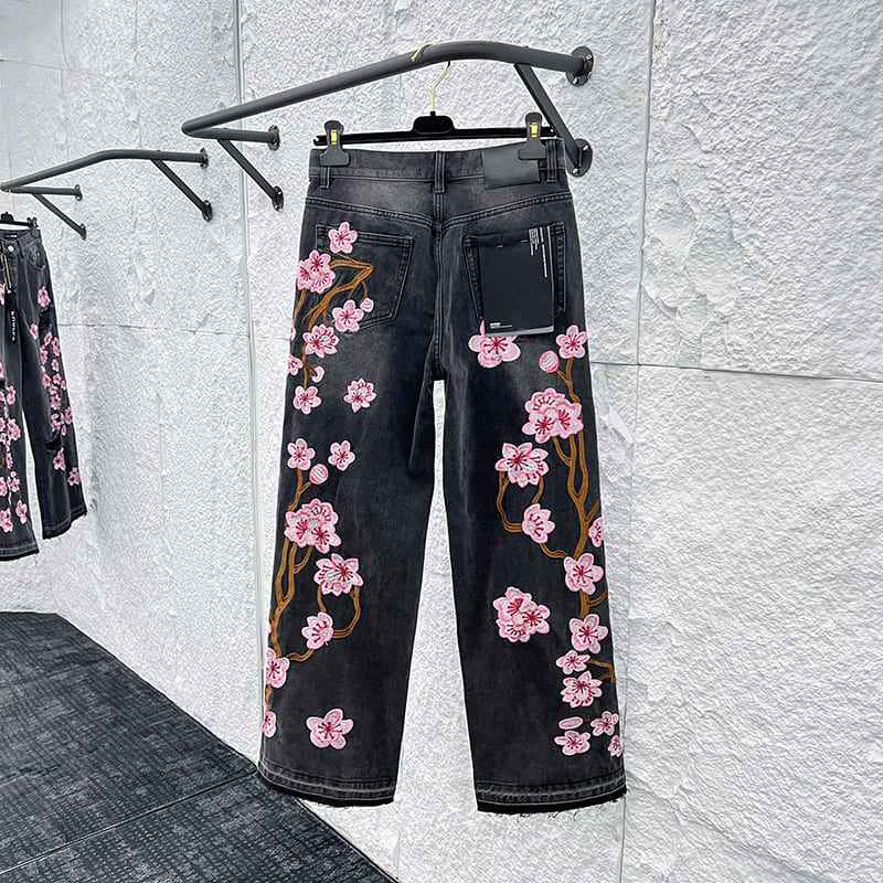 Pantalón Purple Pink Flowers Jeans