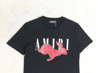 Playera Amiri Rabbit Logo Black