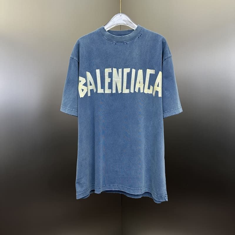 Playera Balenciaga Tape Type Azul