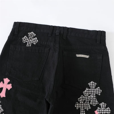 Pantalón Chrome Hearts Jeans Cross Patch Fleurknee
