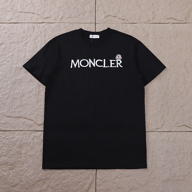 Playera Moncler Enfant Logo Preta