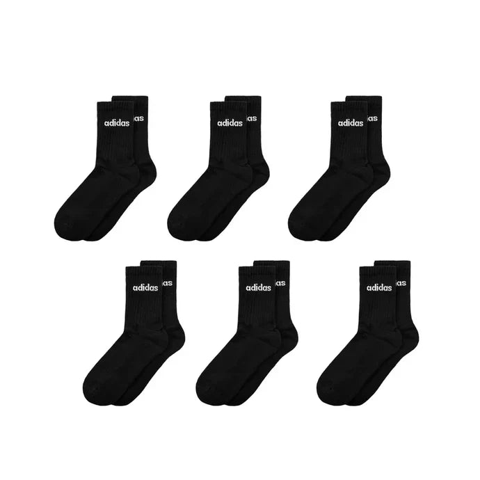 Calcetines Adidas Cushioned Linear Crew Socks 6 Pares Negro