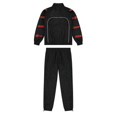 Conjuto Trapstar Irongate 2.0 Shellsuit Rojo Negro