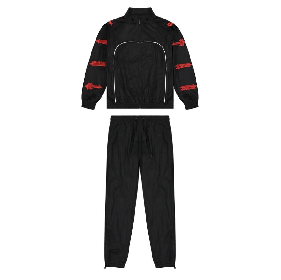 Conjuto Trapstar Irongate 2.0 Shellsuit Rojo Negro