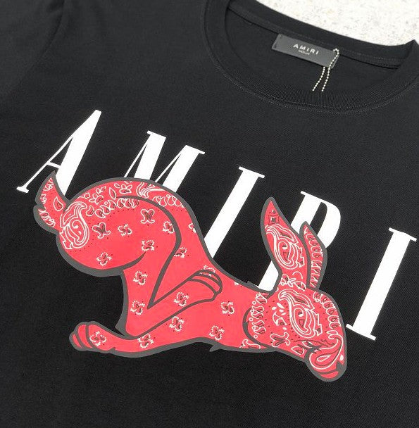 Playera Amiri Rabbit Logo Black