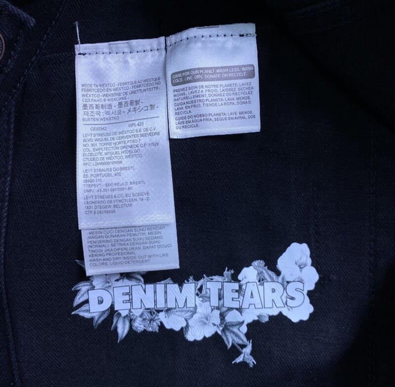 Chamarra Denim Tears x Levi's Black