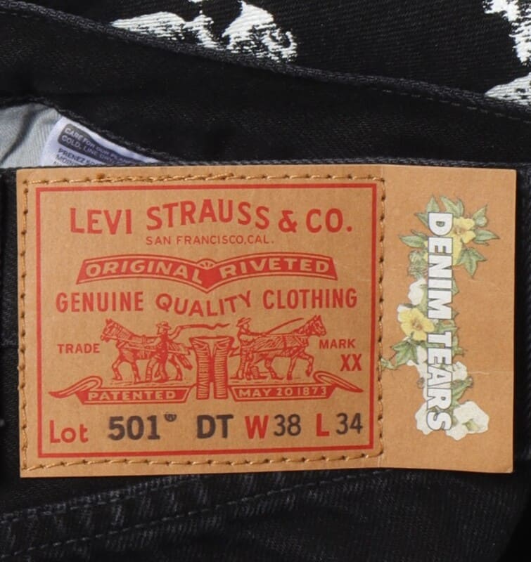 Pantalón Denim Tears x Levi's Cotton Wreath Jean Black