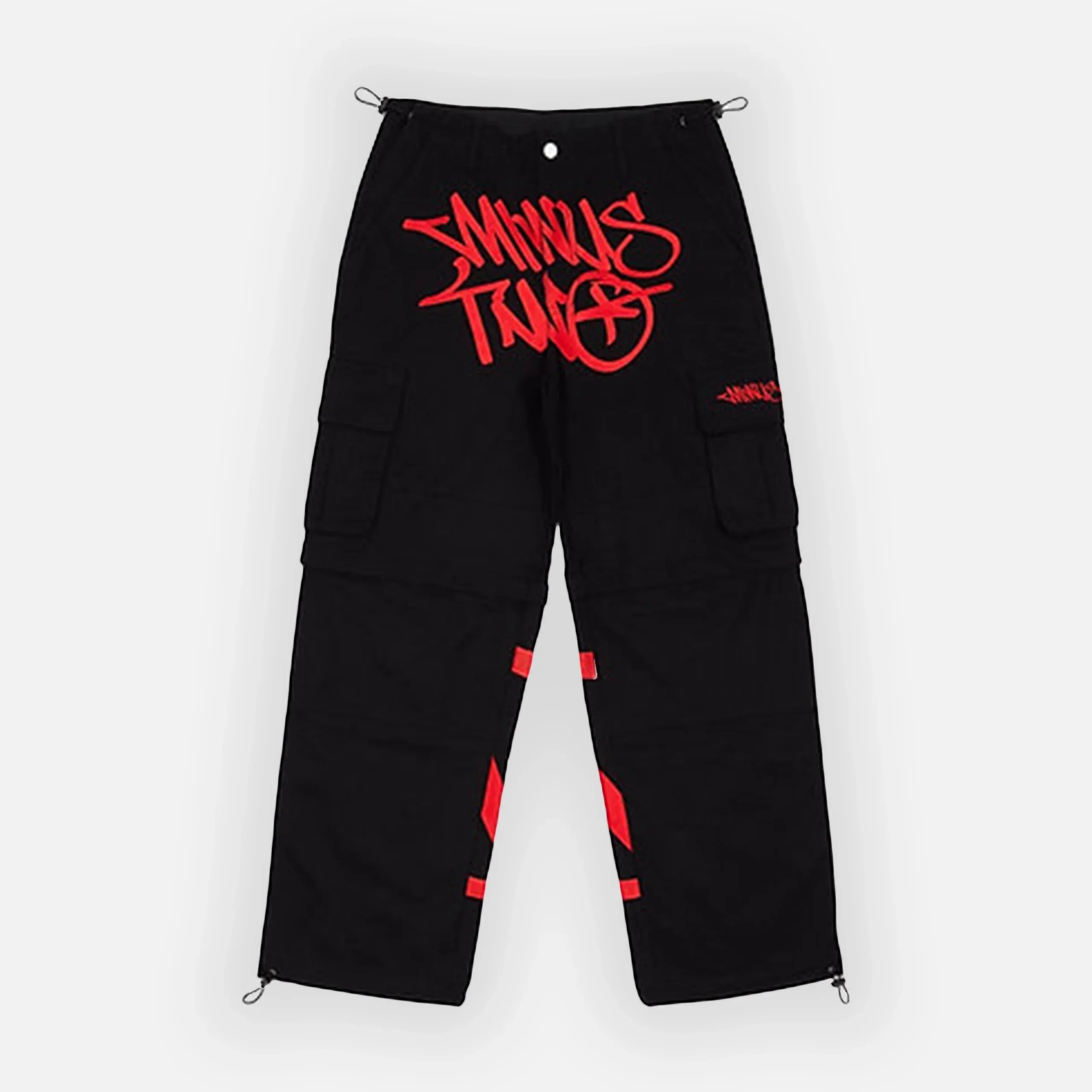 Pantalón Minus Two Cargo Negro/Vermelha