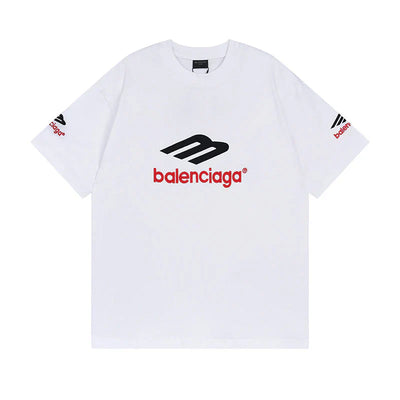 Playera Balenciaga Logo Embroidered Blanca